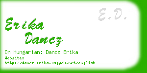 erika dancz business card